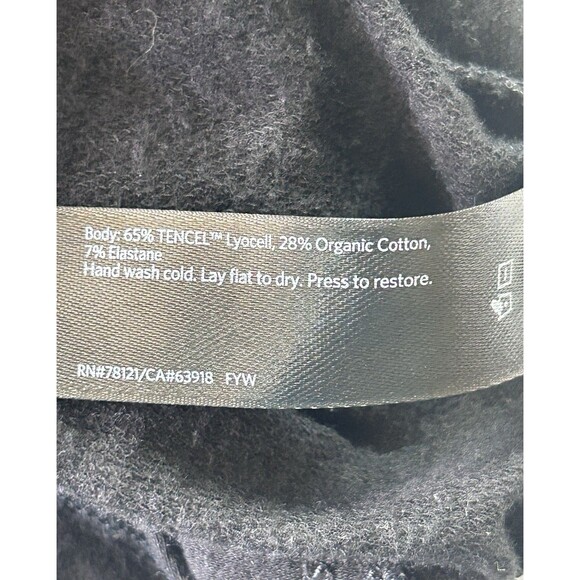 Eileen Fisher Womens Medium Black Soft Long Sleeve Mock Neck Top - Picture 6 of 7